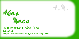 akos macs business card