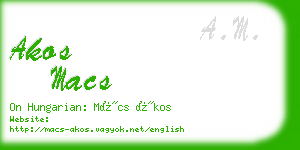 akos macs business card